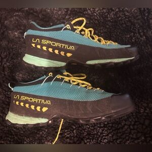 La Sportiva Turquoise and Mustard Trail Shoes